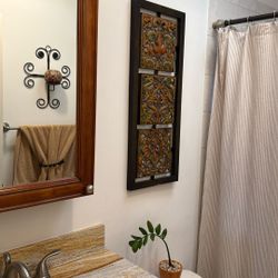 Decoration Iron Wool Art, Ceramic Planter ZZ Plant Candle Holder, Tea Light