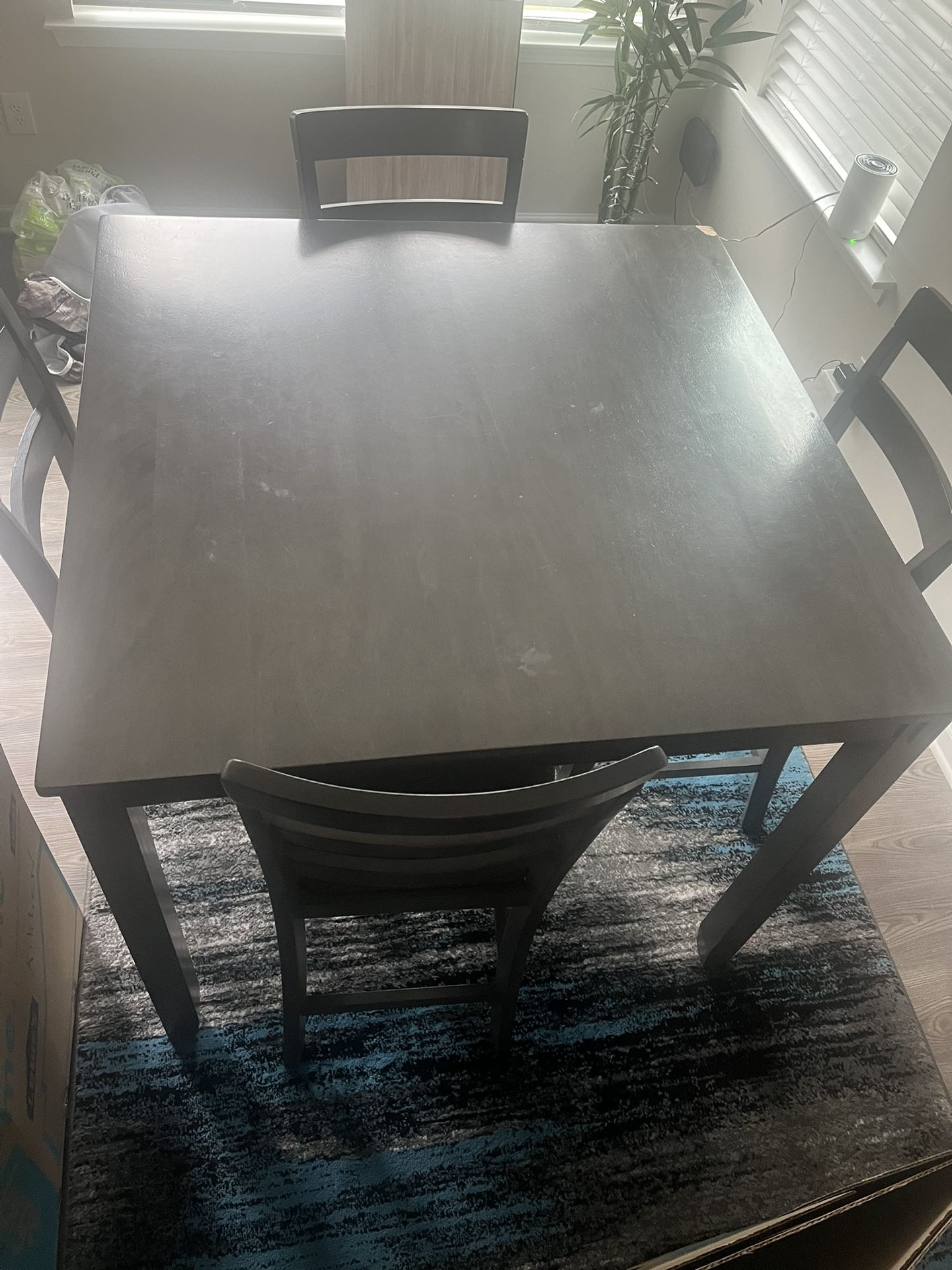 Gray Square Kitchen Table