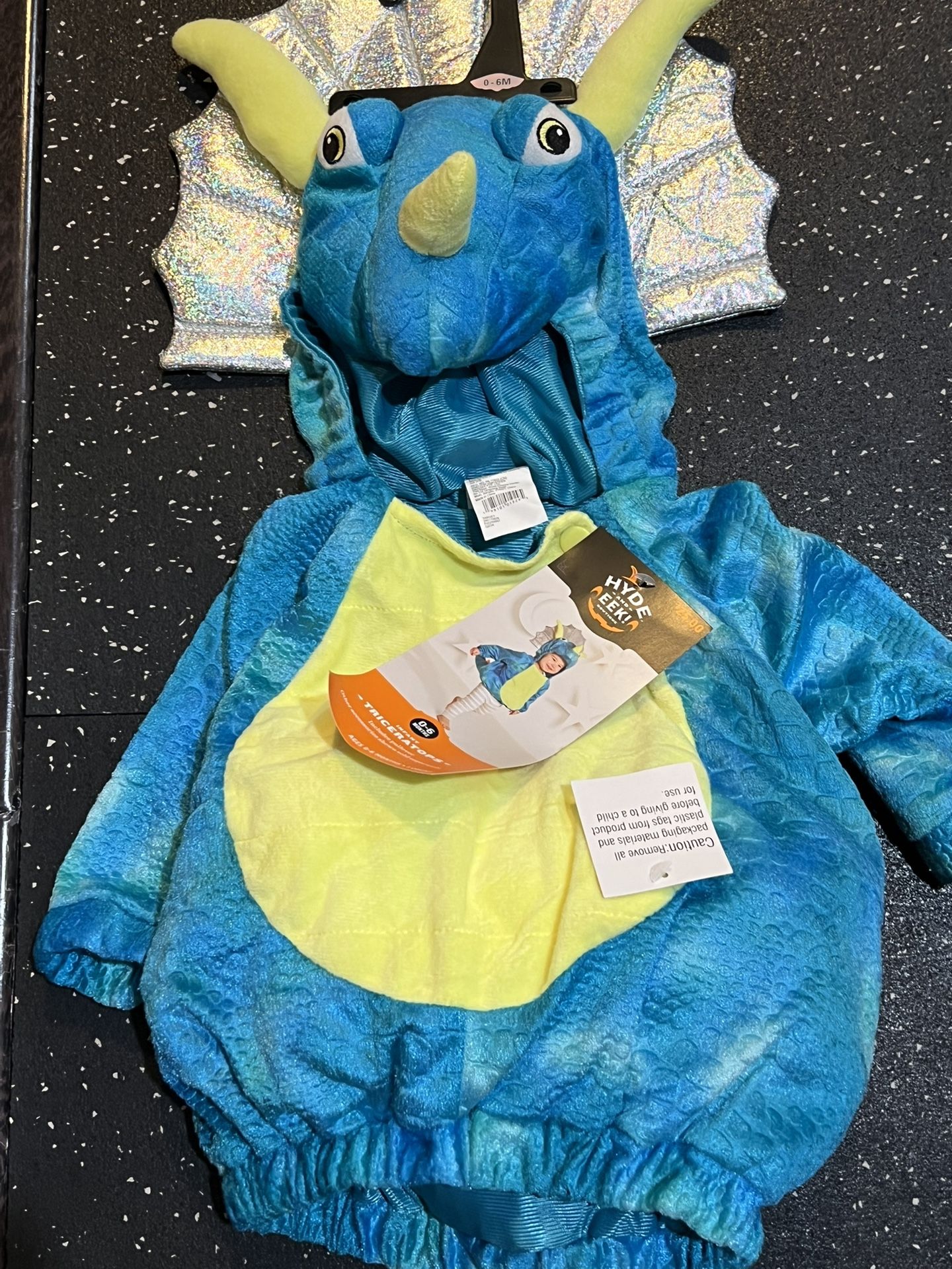 NWT HYDE AND EEK! TODDLER TRICERATOPS COSTUME SIZE 0-6 Months