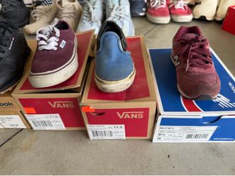 Kids Shoes 7 Pairs | Vans, Nike, Jordan, New Balance & Reebok | Sizes 9.5C–13C