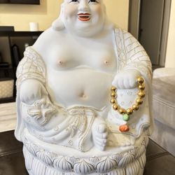 White Porcelain Smiling Buddha