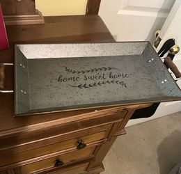 Galvanized serving tray