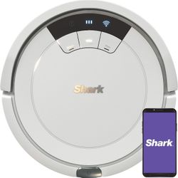 Shark AV752 ION Robot Vacuum, Tri-Brush System, Wifi Connected, 120 Min Runtime, Works with Alexa, Multi Surface Cleaning, White