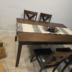 Dinner Table With 5 Chairs