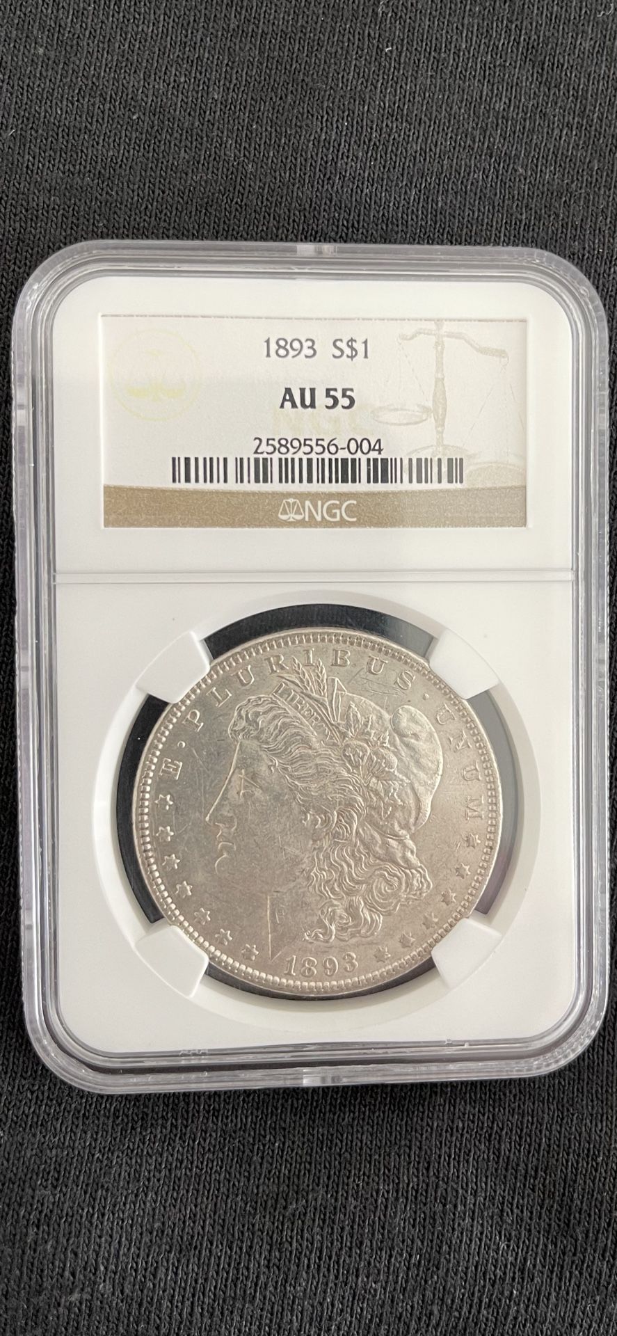 1893-P Morgan Silver Dollar NGC AU-55