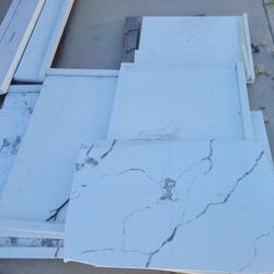 Marble Top Kitchen Or Bathroom White And Grey