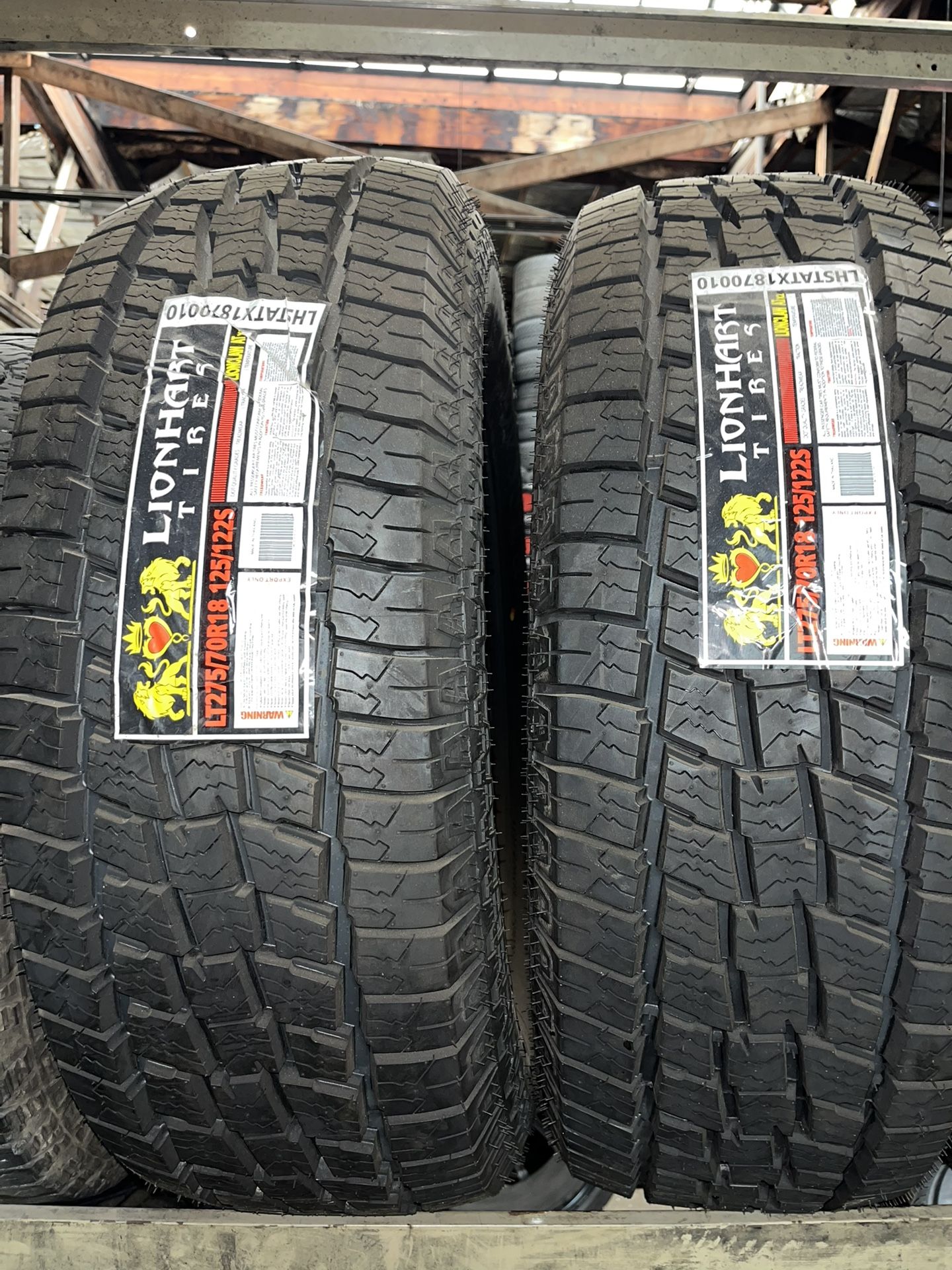 275/70r18 LT 10 Ply Loade Rated Tires