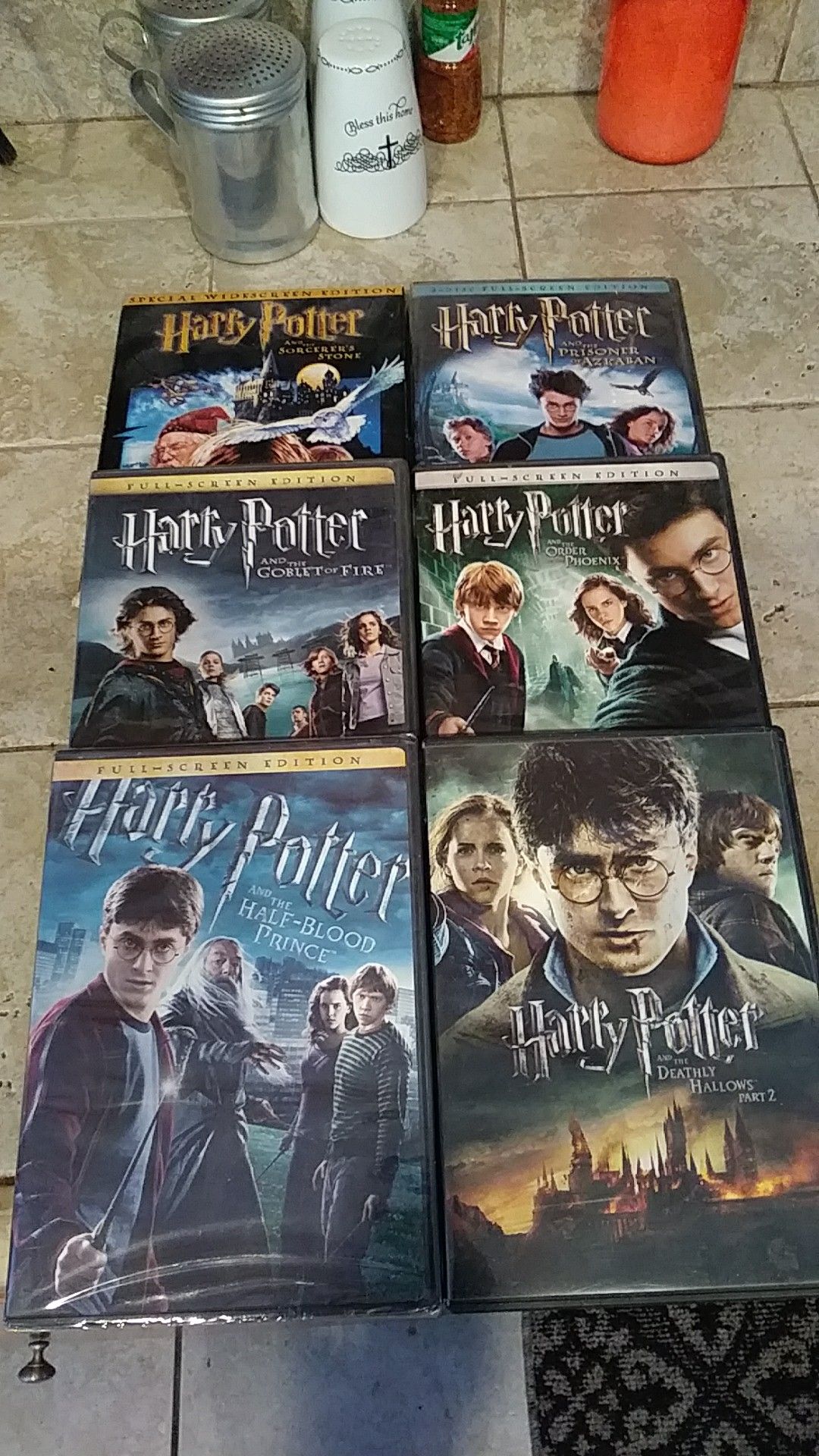 Harry potter dvds 6.00 ea