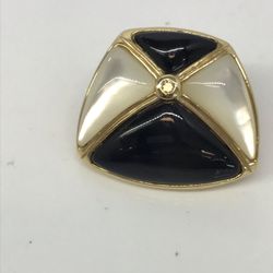 14k Yellow Gold Onex Ans Mother Of Pearl  Slider Pendant Charm 