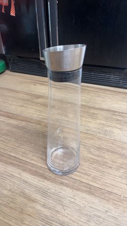Crystal Glass Water Carafe with Stainless Steel Lid
