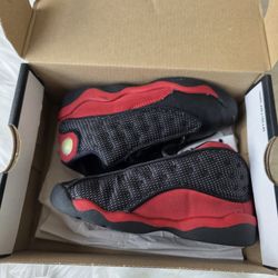 Jordan 13 Retro Black White True Red Size 10C
