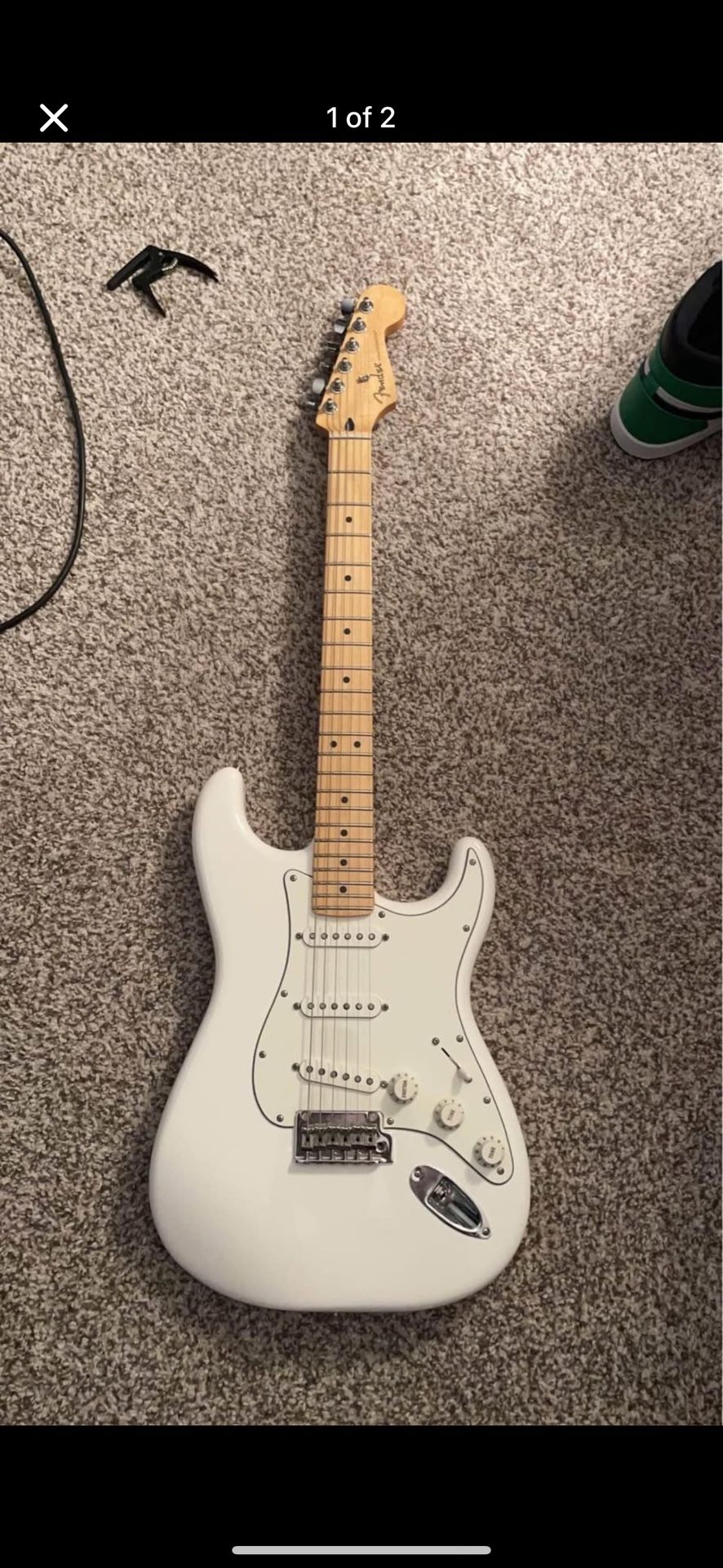 White Fender Stratocaster