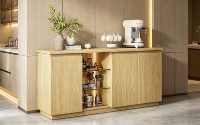 Sideboard Cabinet with LED Lights