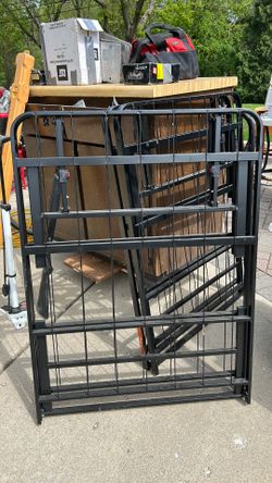 Black twin bed frame or convert to a king