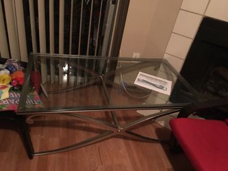 Glass coffee table