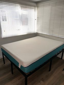 Full memory foam mattress and bed frame