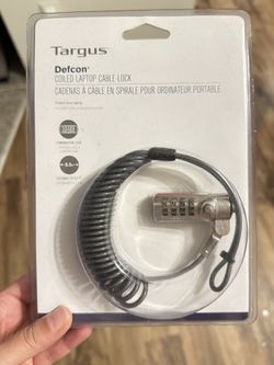 Targus COILED LAPTOP CABLE LOCK CADENAS À CÂBLE EN SPIRALE POUR ORDINATEUR PORTABLE