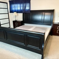 Wooden King Size Bed Frame And Box $200