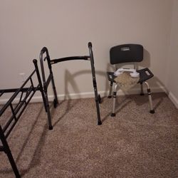 Walker And Shower Chair With Hand Grip 