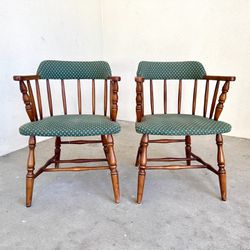 A Pair of Vintage Captain Chairs 