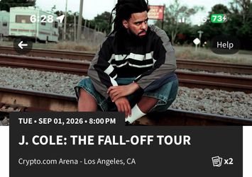 2 J. Cole Fall-Off Tour Floor Tickets – Floor 1 Row 17 (9/1 LA)