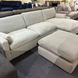 Smoke or Ivory Plush Comfy Cloud Modular Sectional Sofa Couch 