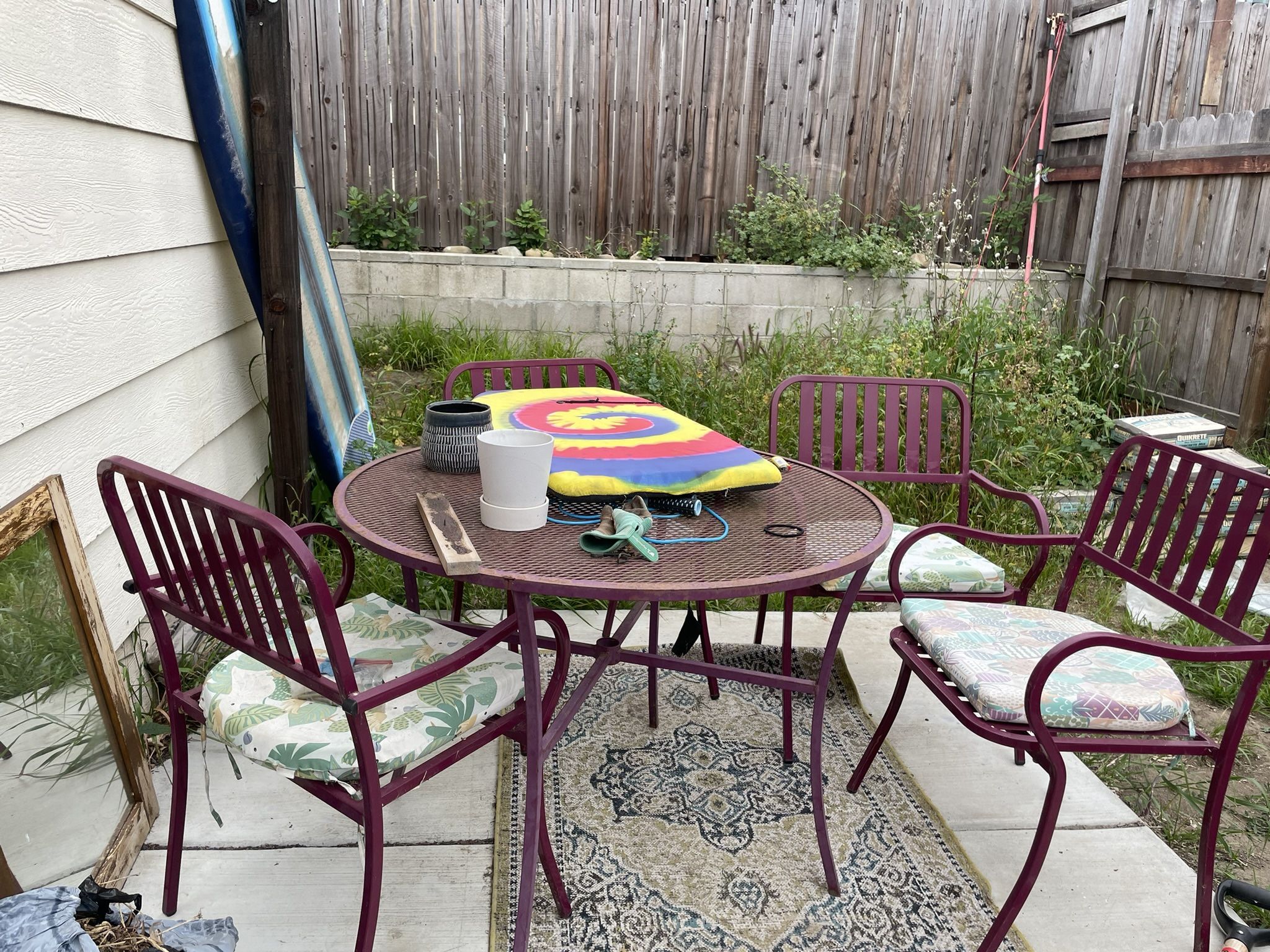 Patio Set With 4 Chairs