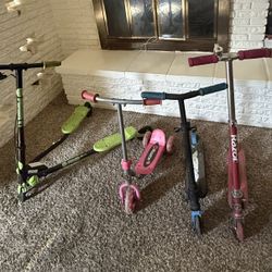 Set of 5 scooters for kids