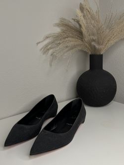Authentic Christian Louboutin Black Leather Flats