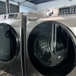 Samsung washer 4.5 Cu. Ft. Front Loading Washer and 7.5 Cu. Ft. Front Loading Electric Dryer Laundry Pair with Steam Sanitize+