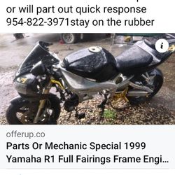 1999 Yamaha R1 Pretty Complete Or Parts Motorbed Second Gear