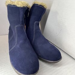 Sporto 7.5 W  Blue suede winter snow ankle boots girl