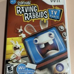 Rayman Raving Rabbids: TV Party (Nintendo Wii, 2008) Complete with manual 