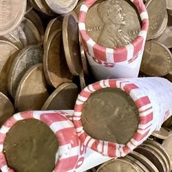 1909 to 1989 wheat penny roll cent unsearched mixed dates mint marks bu