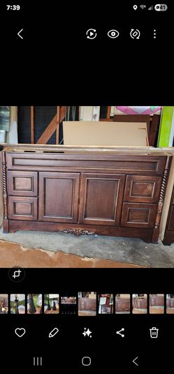60" bathroom  Vanity Cabinet with matching mirror