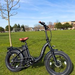 750W Step-Thru Electric Bike BLACK Folding Electric Bike - 48V 15AH Battery & 25Ah Battery Options