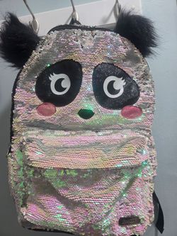 Justice Flip Sequin Panda Backpack