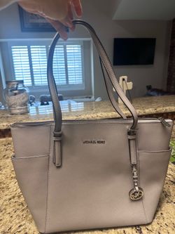 Michael Kors Large Leather Tote Grey
