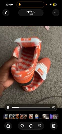 Sb Nike Sneakers Orangeand White