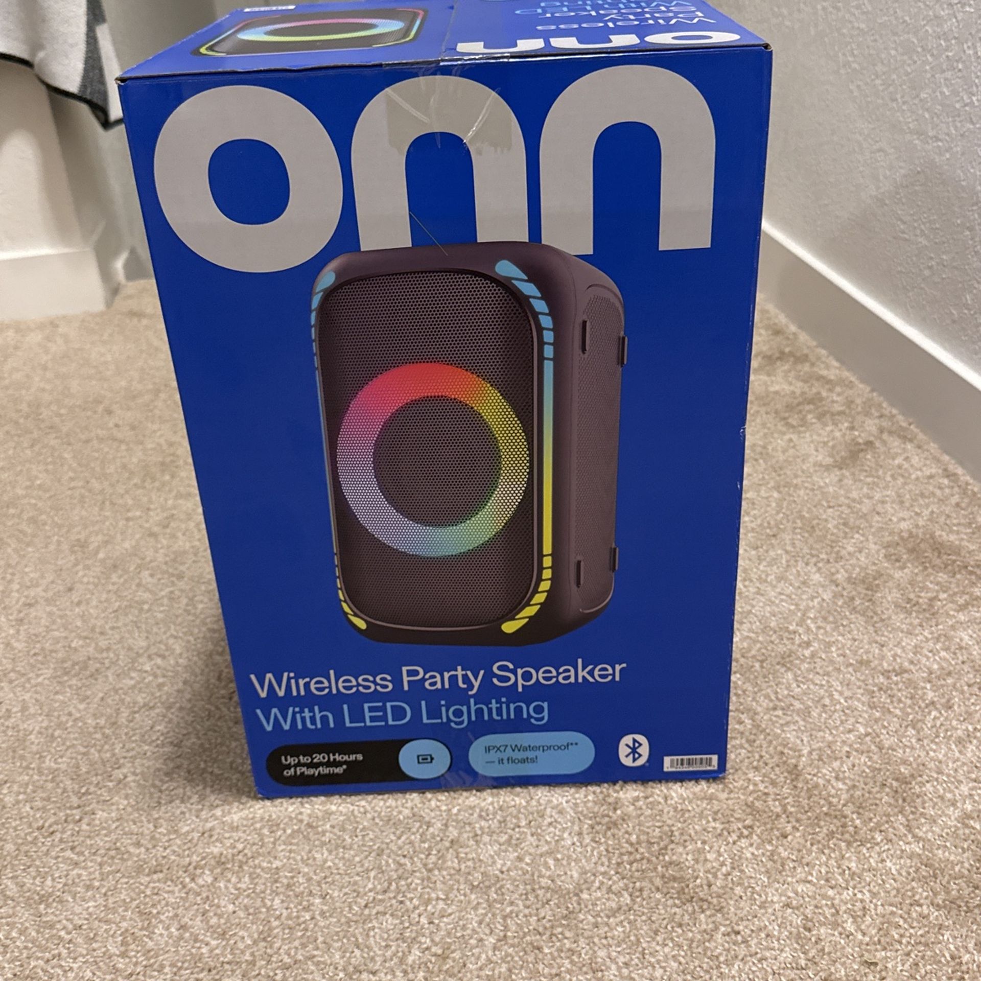 Onn Wireless Party Speaker With LED Lighting
