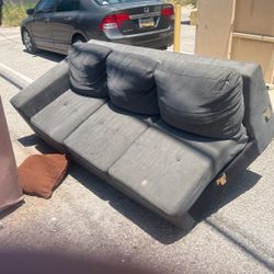 6 Foot Long Grey Couch Mid-century 