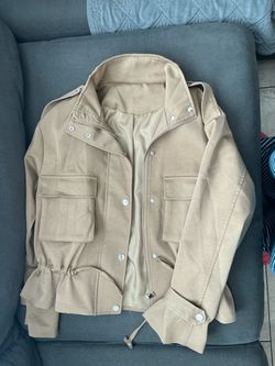 Tan Utility Cargo Jacket