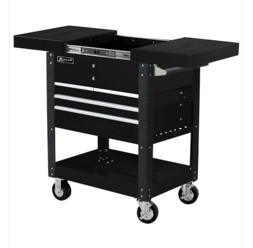 HOMAK SLIDE TOP SERVICE CART 35 PRO SERIES FOUR DRAWER