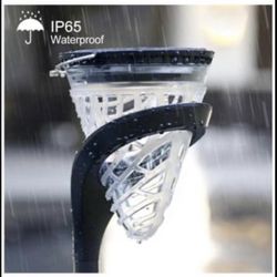 Solar Garden Lights Outdoor, Pathway Solar Powered Lights Decorative Waterproof Wireless 3-in-1 Hanging LED Landscaping Cone Wall Light for Walkway La