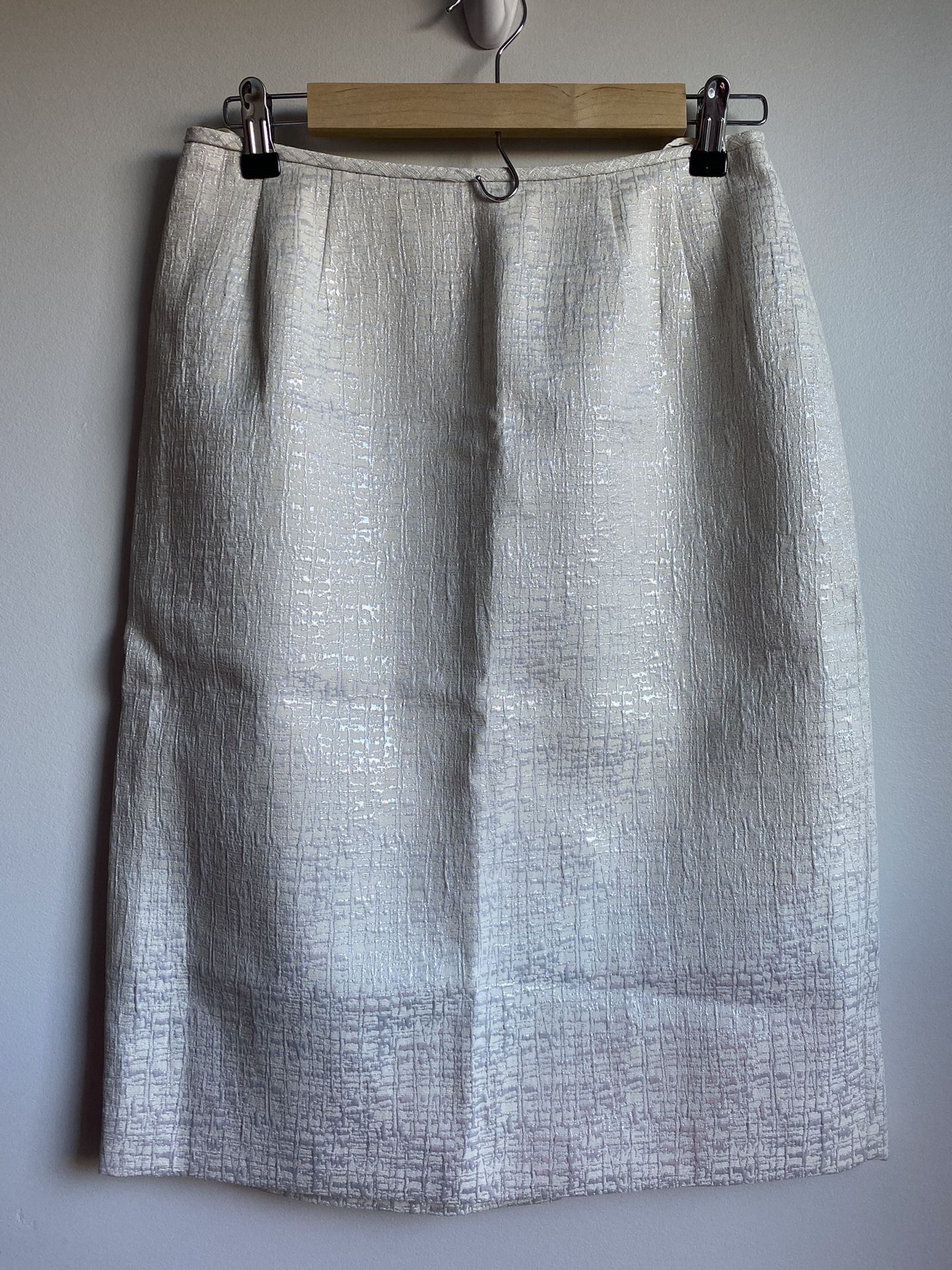 Silver Pencil Skirt