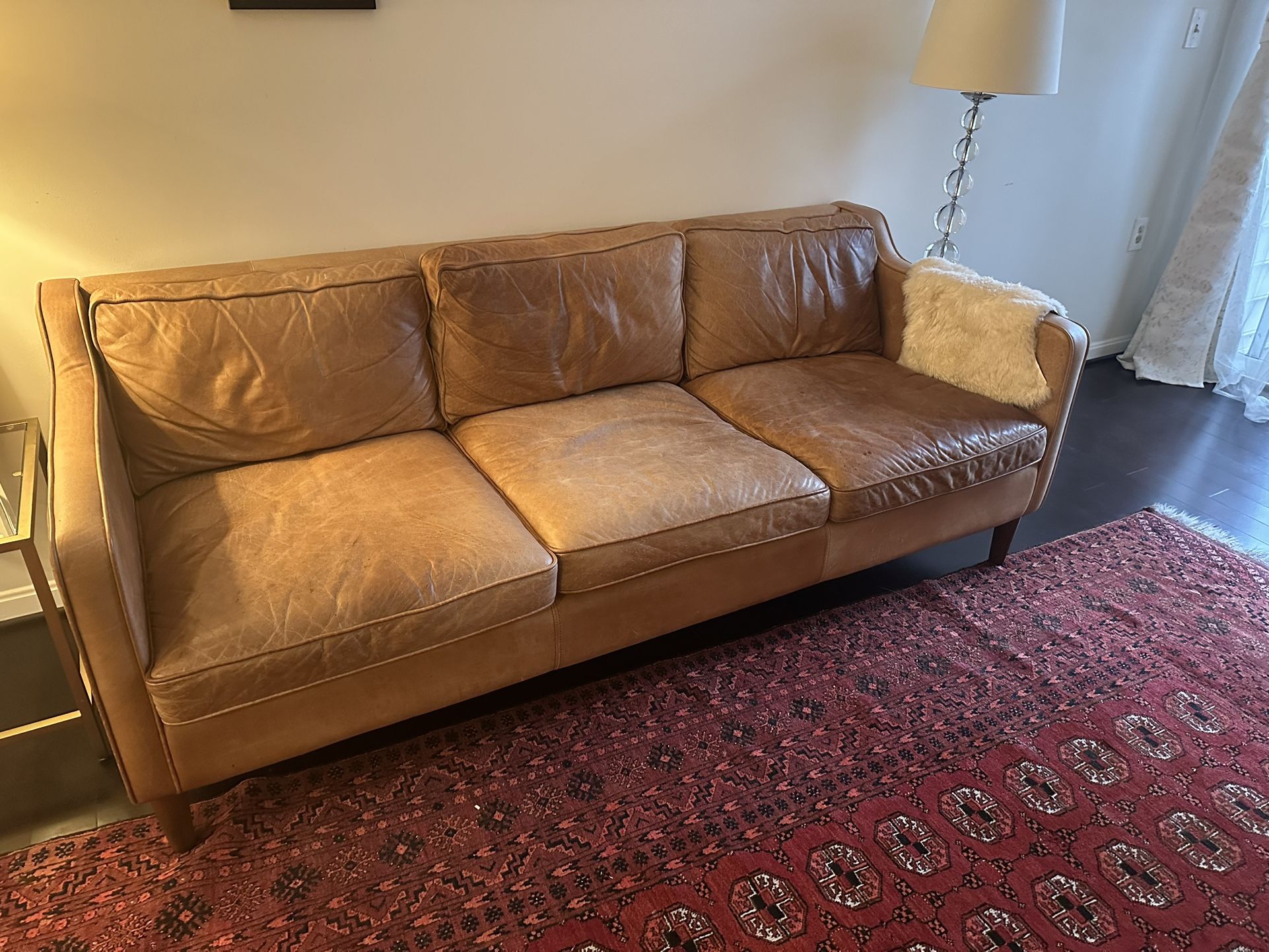 West Elm Leather Couch $350 OBO