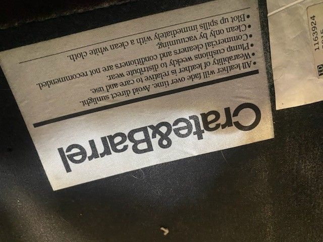 Crate& Barrel. Leather Recliner 100% Leather