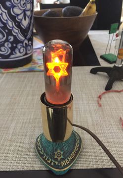Star of David aerolux glow filament light bulb