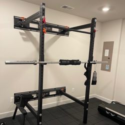 Weight Lifting Rack & Bumper Plates (160lbs)