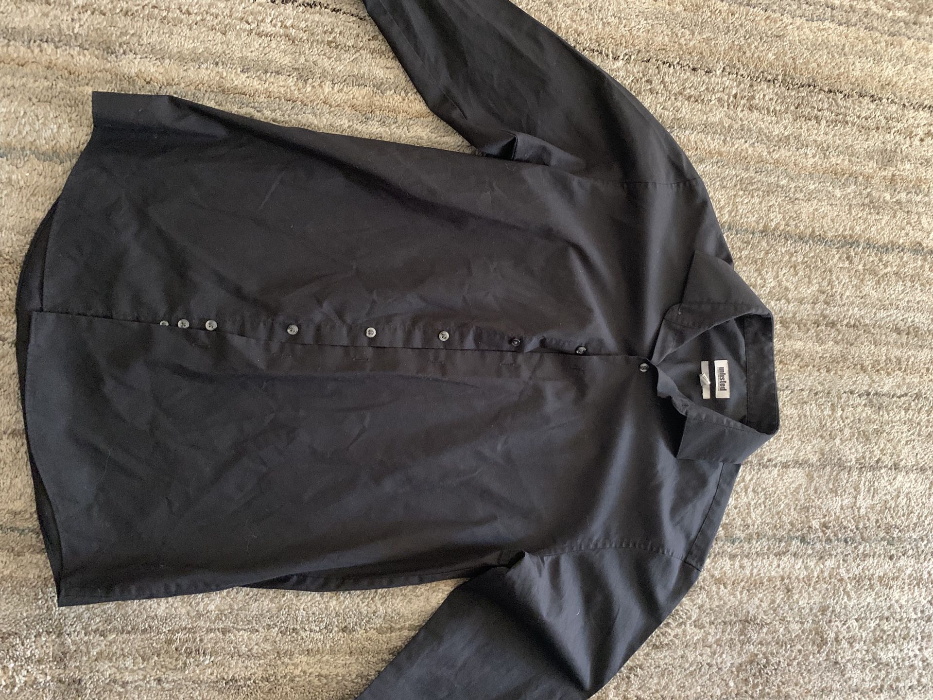 Unlisted Black Long sleeve Button Up